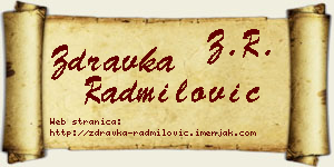 Zdravka Radmilović vizit kartica